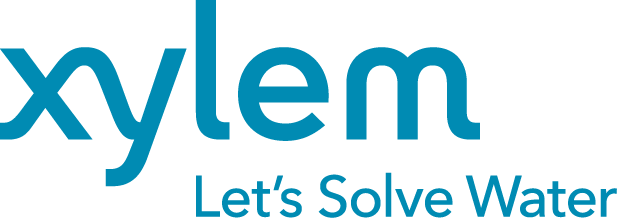 Logo for Xylem with text "Let's solve water"