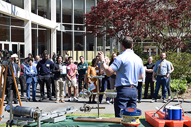 A presenter gives a demonstration at the 2025 Georgia Water Resources Conference.