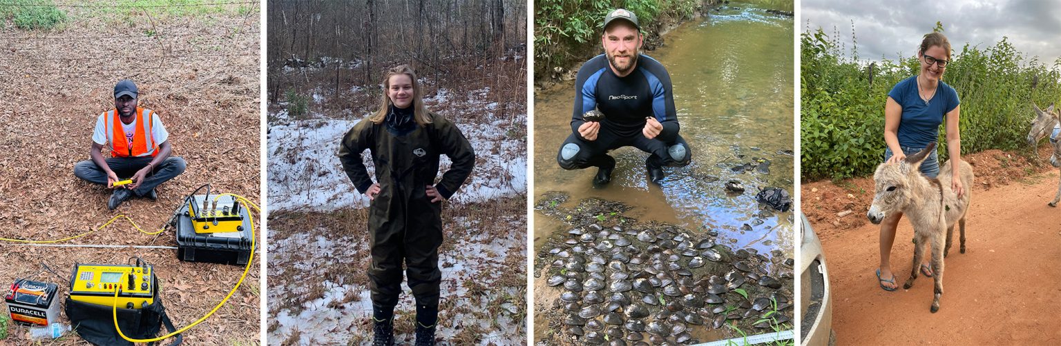 Four student researchers who were awarded Spencer Grants